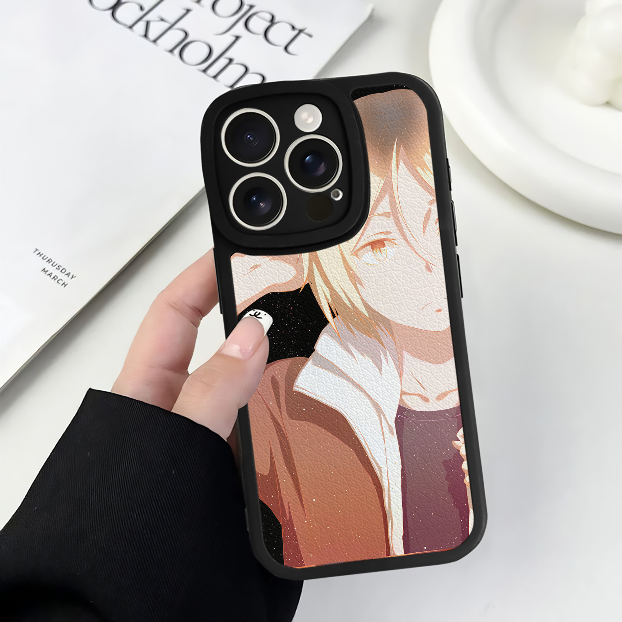 （画像用） ハイキュー!! Haikyu!! 【iPhone 16シリーズ対応】シリコンスマホケース（レザー調） 材質：シリコン